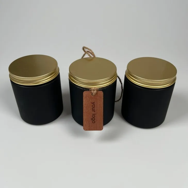 Świeca sojowa zapachowa w szkle czarny mat - bawełniany knot 180 ml